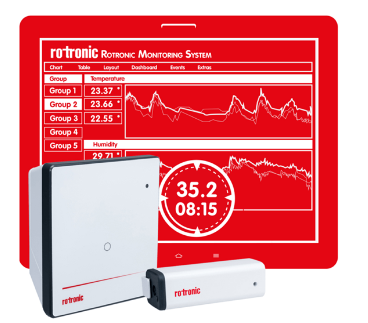 BL-1D - Data Logger for barometric pressure, humidity temperature and dew  point